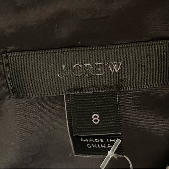 J Crew Black Cream Geometric Academia Office Sheath Dress NWT Size 8 - Picture 8 of 15